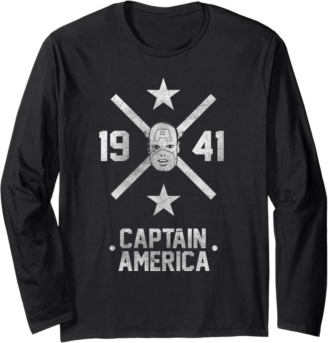 Marvel Captain America Avengers Crossing Langarmshirt