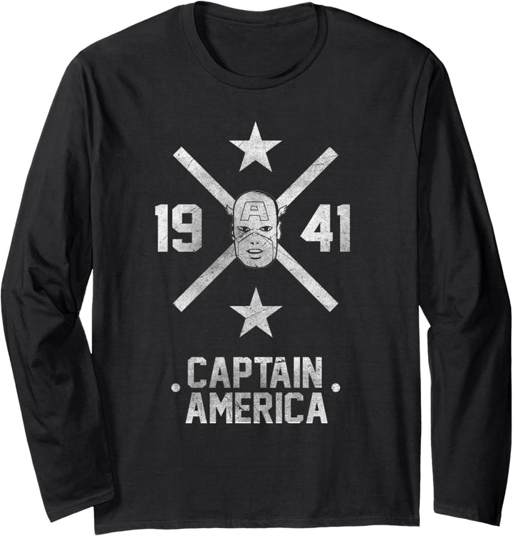 Marvel Captain America Avengers Crossing Langarmshirt
