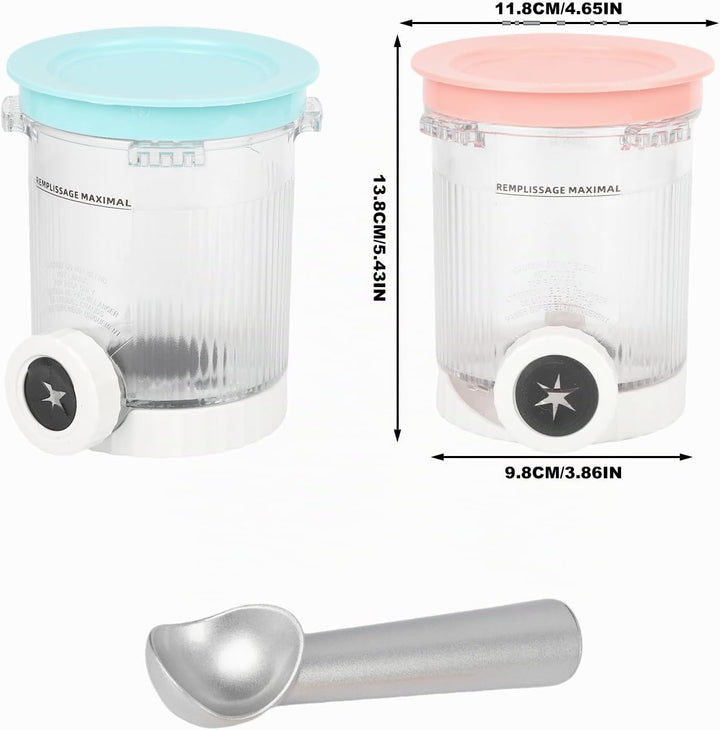 4er-Ninja Creami Swirl - Pack Behälter für Ninja Creami Swirl Pints und Deckel, Eisbehälter Ko