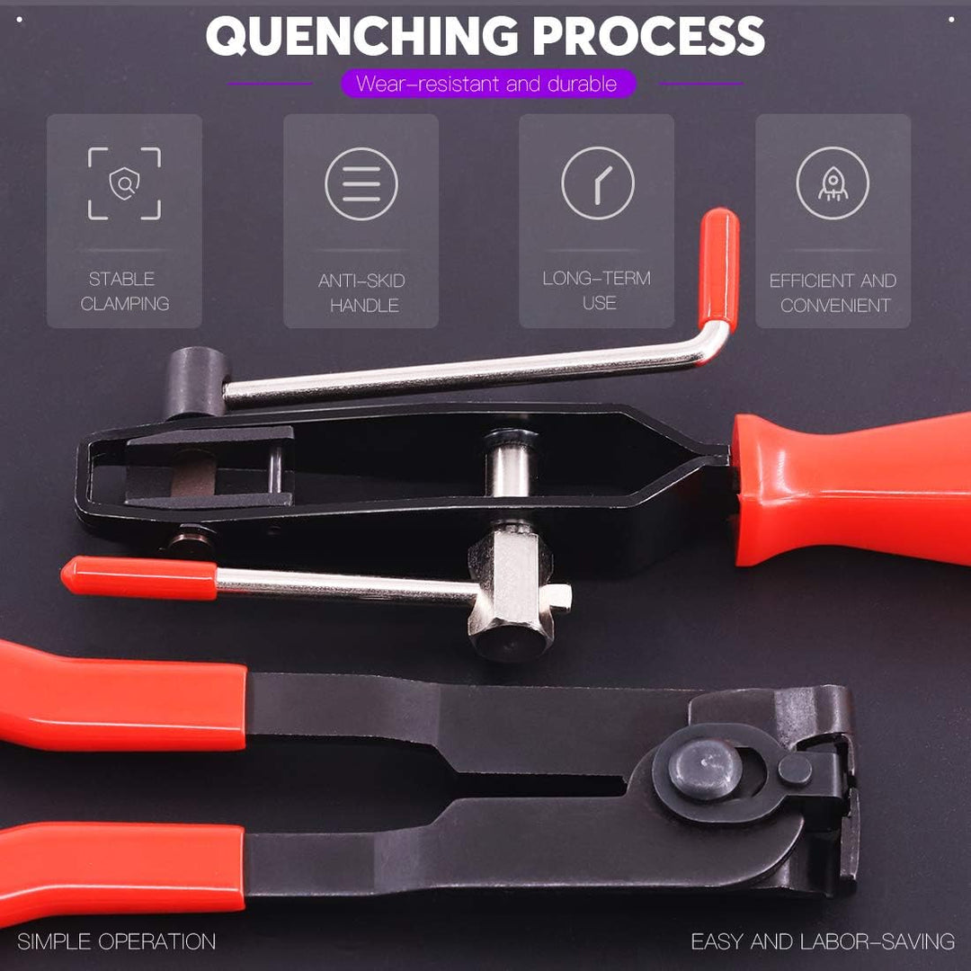 Swpeet 10 x CV-Gelenk-Klemmzange mit CV-Schlauchklemmen-Set, Ohrmanschetten-Kit, Auto-Band-Werkzeugs