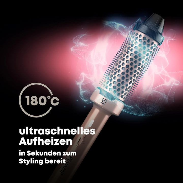 REVAMP Ceramic Hot Brush Styler - 40mm Lockenbürste, Lockenstab Keramik für Locken und Wellen - Ione