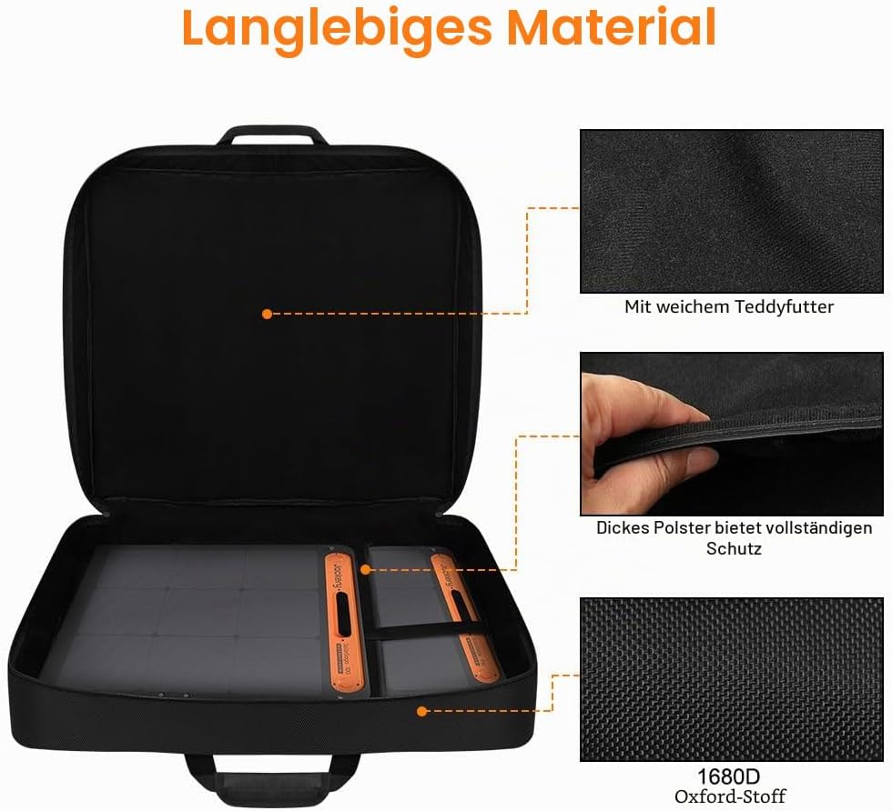Aufbewahrungstasche für Solarpanel, Solarpanel Tasche Kompatibel mit Jackery SolarSaga 100W 100X 200