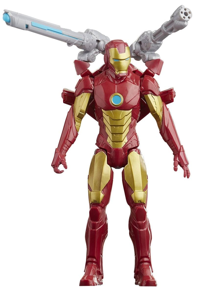 Hasbro E7380 Marvel Avengers Titan Hero Serie Blast Gear Iron Man, 30 cm grosse Figur, mit Starter,