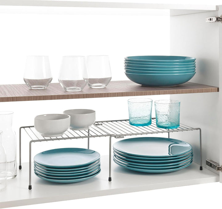 Metaltex Adapto Schrankeinsatz, Polytherm, Silber, 24 x 15 x 33-57 cm