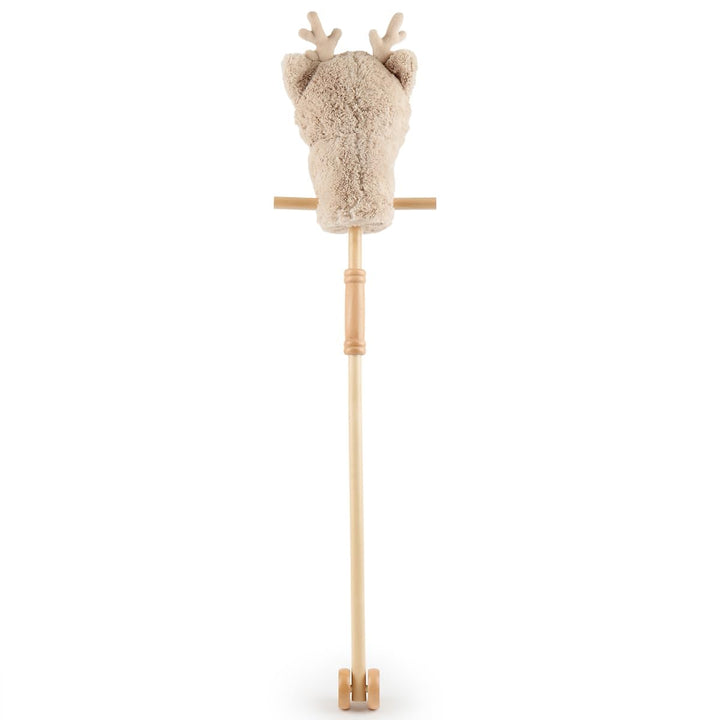 Bieco Steckenpferd Kinder Reh Ella | Hobby Horse Pferde | Steckenpferd Rollen | Steckentier Holz Pfe