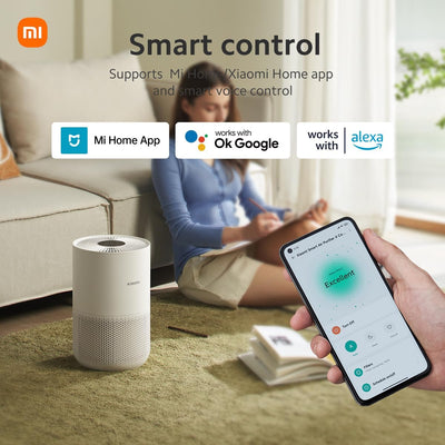 Xiaomi Smart Air Purifier 4 Compact Luftreiniger(beseitigt bis zu 99, 97% Tierhaare, Staub, Viren &