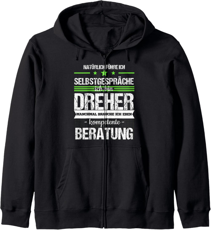 Dreher Zerspanungsmechaniker Fräser Spruch Beruf Geschenk Kapuzenjacke