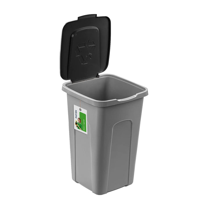 PAFEN Grosser Mülleimer 50l mit Deckel – Abfallbehälter 550 x 365 x 370mm - Abfalleimer für Trennen