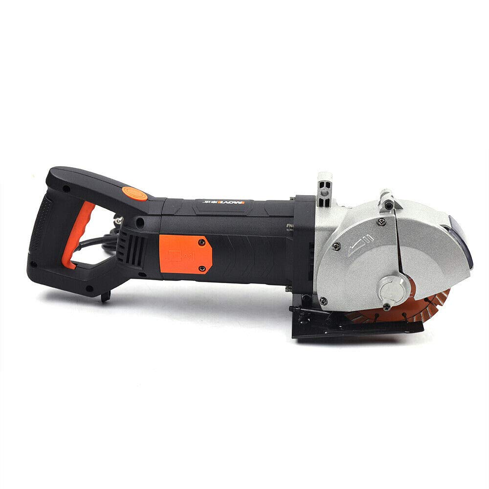 4800W Elektrische Mauernutfräse 42mm Schlitzfräse Mauernutfräse Wandschlitzer Mit 5x Sägeblätter,360