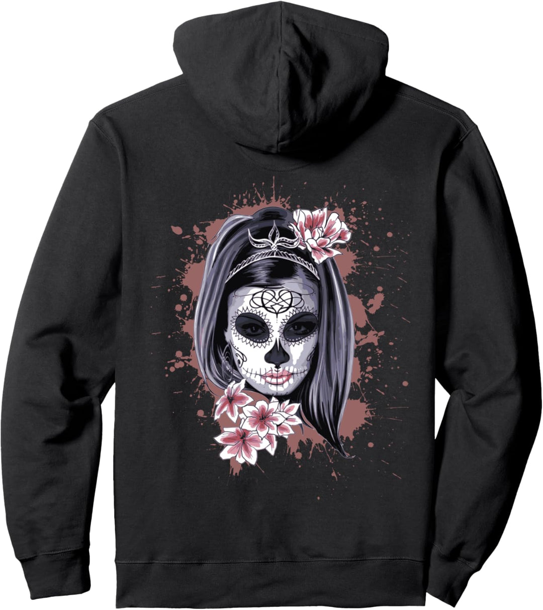 La Calavera Catrina Halloween Candy Sugar Totenkopf Mädchen Pullover Hoodie