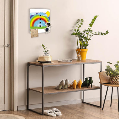 banjado® Design Schlüsselkasten aus Edelstahl mit Motiv Regenbogen für 10 Schlüssel - Schlüsselschra