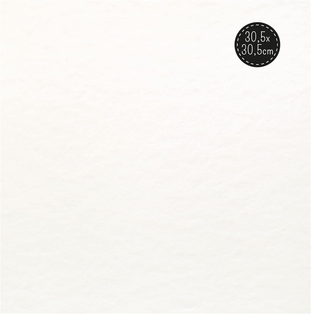 Florence Aquarellpapier texture 30,5x30,5cm 300g Wollweiss 50pcs 50 Blatt 30,5 x 30,5