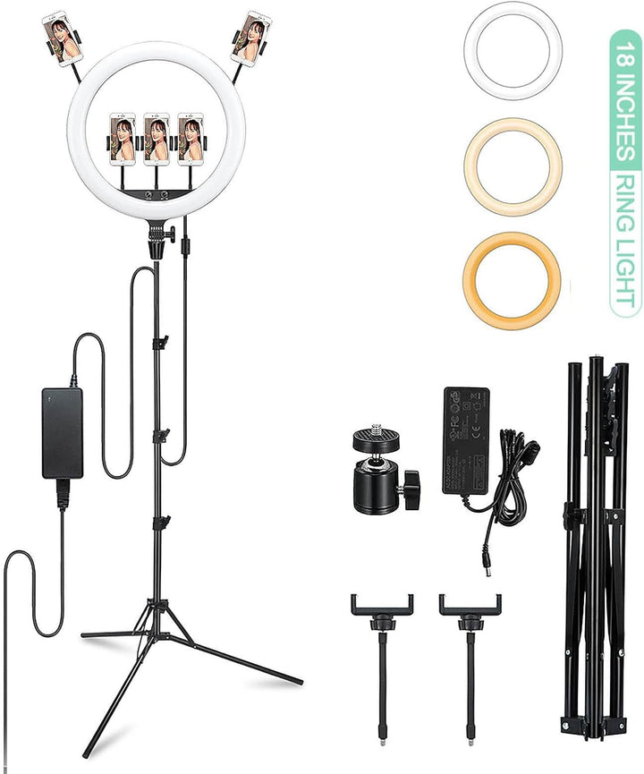Godox LR150 LED-Ringlicht-Kit 18 Zoll 38W zweifarbig 3000K-6000K Selfie-Ringlicht Diammable CRI 90+,