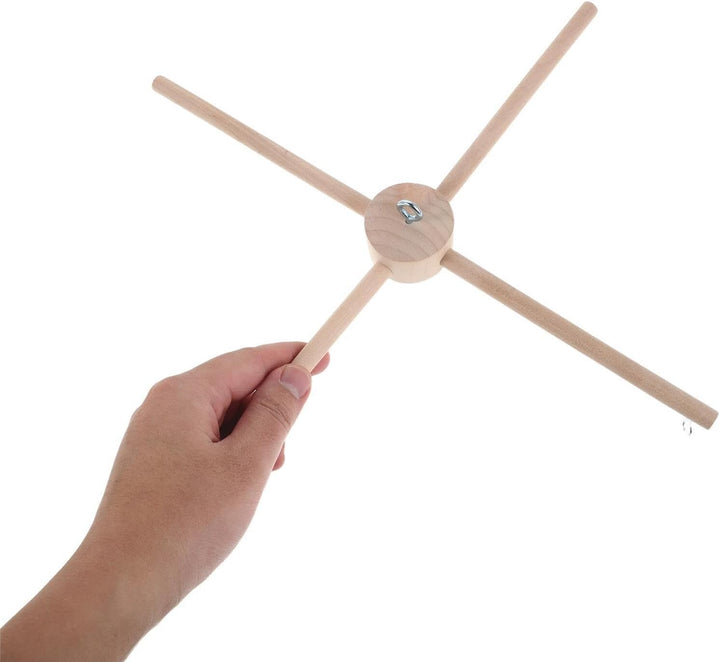 Holz Windspielständer mit Flachem Sockel Mobile Halterung für Kinderzimmer Selbstgemacht Bausatz Bei