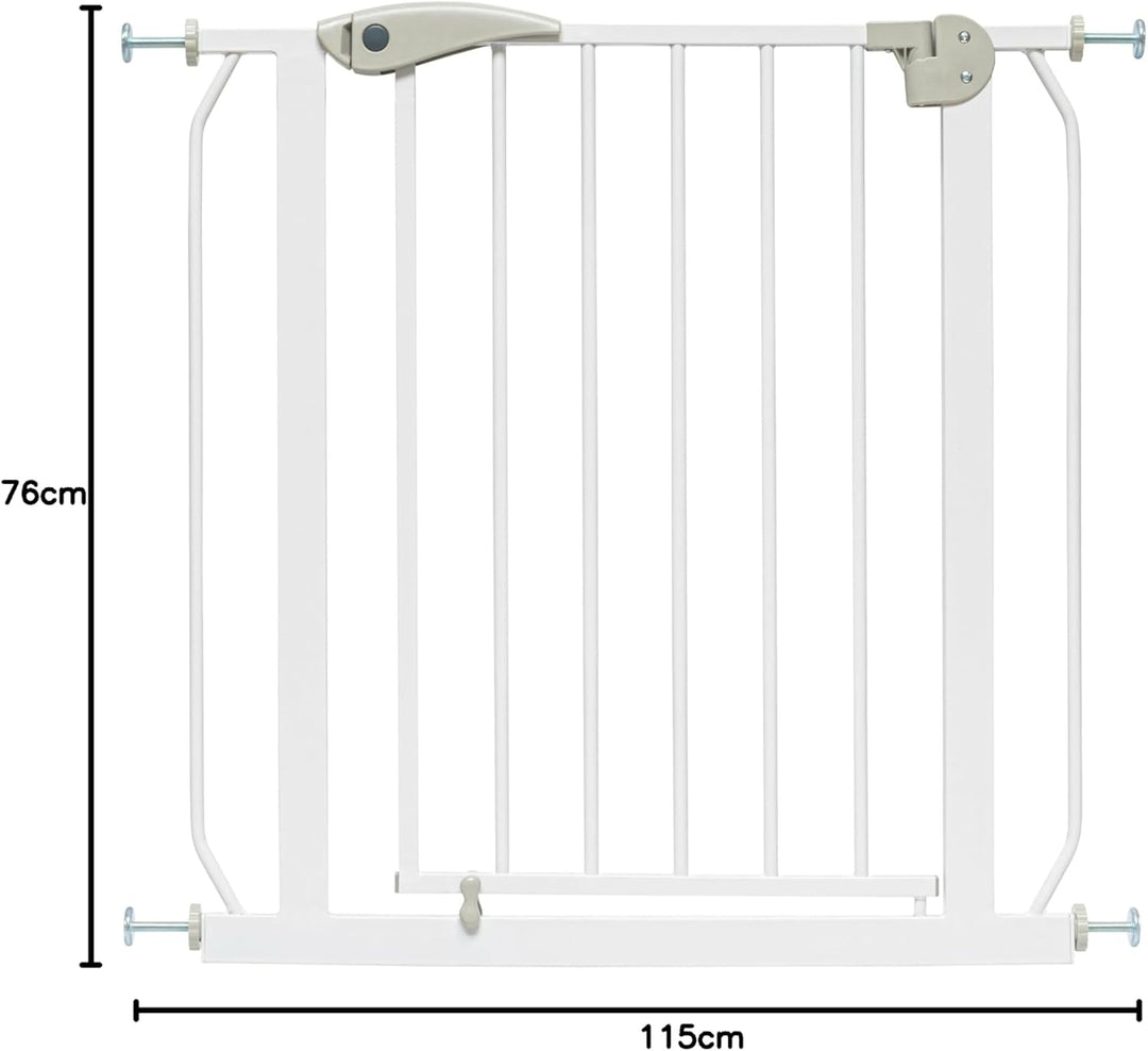 ib style Berrin Treppengitter 67-175cm | Türschutzgitter | Ohne Bohren | 90° Stop | Auto-Close | 115