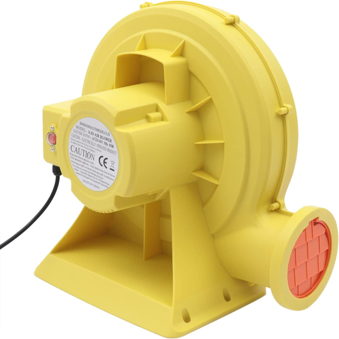 950W Elektrische Gebläse Luftgebläse Ventilator Turbolüfter mit Griff Tragbar Luftpumpe für Hüpfburg