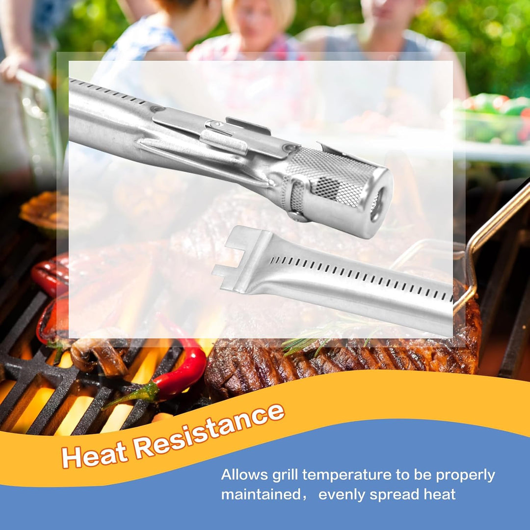 Derurizy 49,5 cm 62752 Grillbrenner Set für Weber Genesis 300 Serie, Brennerrohr Ersatz Weber Genesi