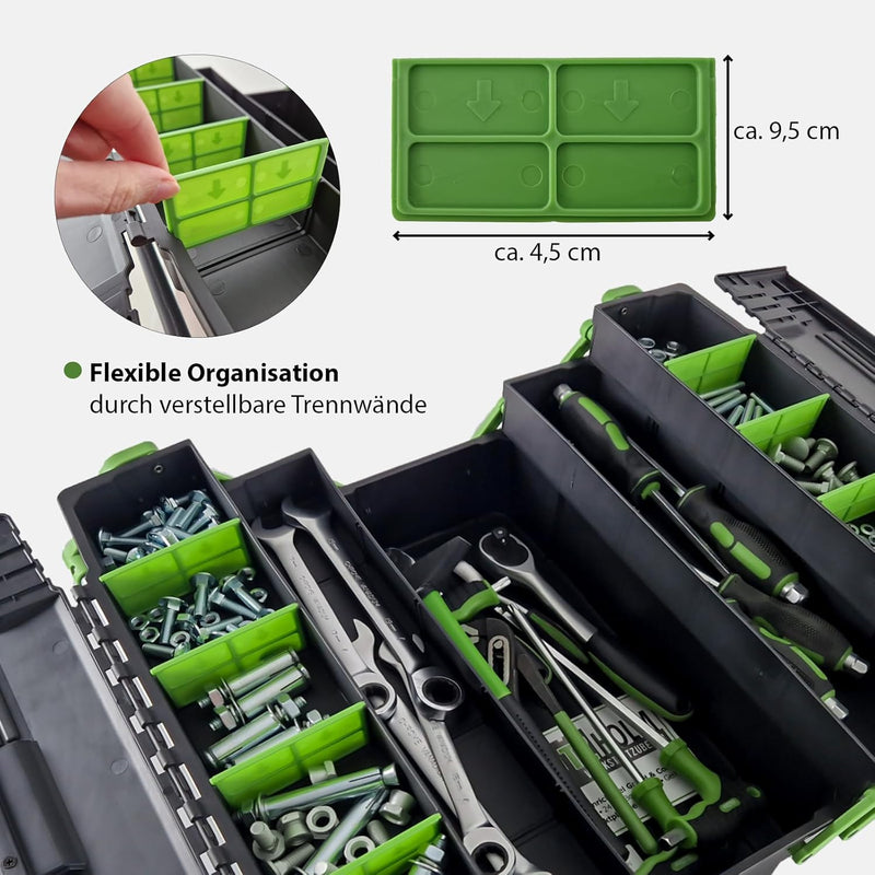 TRUTZHOLM Werkzeugkiste Werkzeugbox Werkzeugkoffer Werkzeugkasten Werkstattkiste Toolbox Organizer f