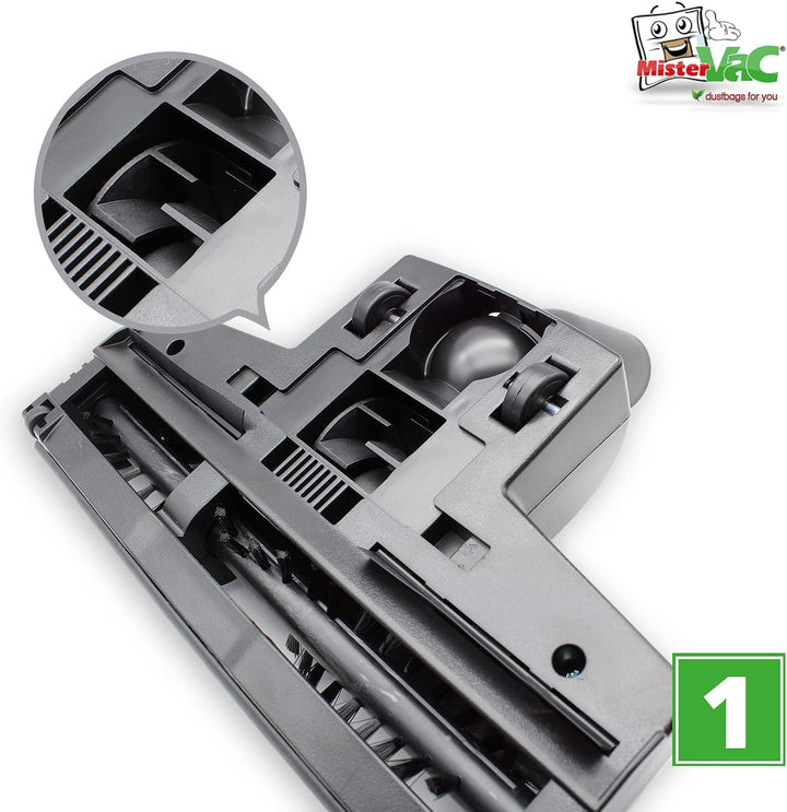 MisterVac Staubsaugerdüse Bodendüse Turbodüse Ersatzdüse kompatibel mit Thomas Type 788/M 788563
