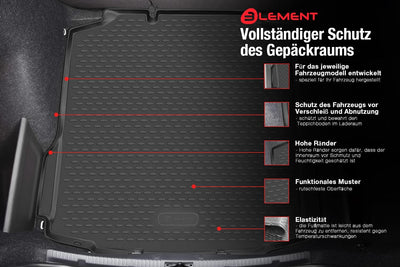 Element Passform Kofferraumwanne Laderaumwanne für Mercedes GLA-Klasse X156 2013-2019