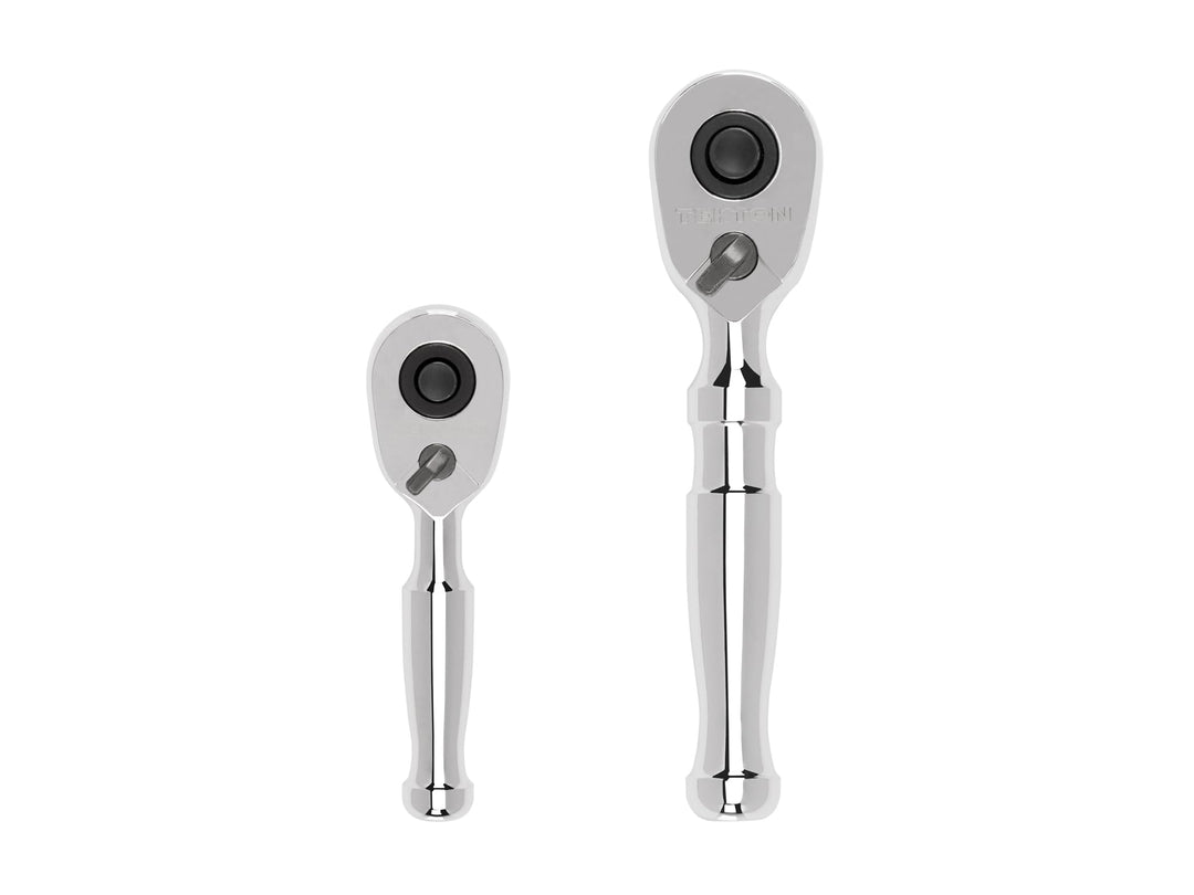 TEKTON SRH91105 Schnellspann-Ratschen-Set, 1/4, 3/8-Zoll-Antrieb, 2-teilig (3, 4-1/2 Zoll) Schnellve