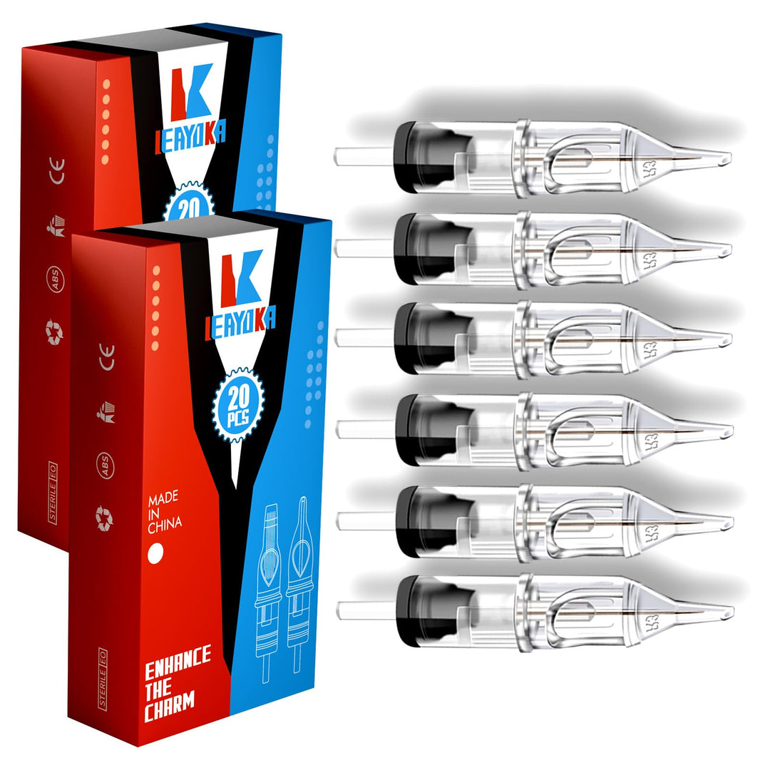 Cartridges - LEAYOKA 40 Stück Cartridges Rund liner für Cartridge maschine (1203RL 1205RL 1207RL 120