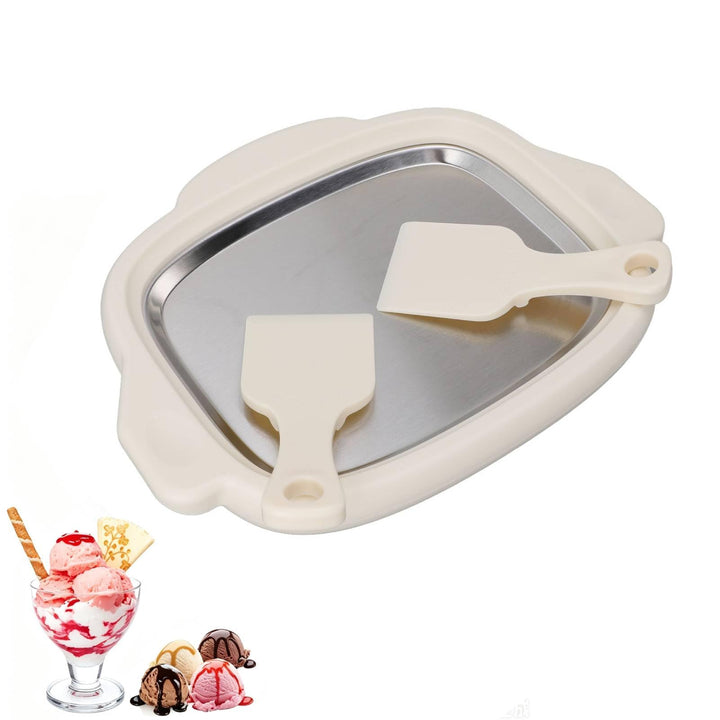 Gerollte Eismaschine, Edelstahl-Eisbratmaschine, Eiswürfelform, Frozen Yogurt Maker für Kinder, selb