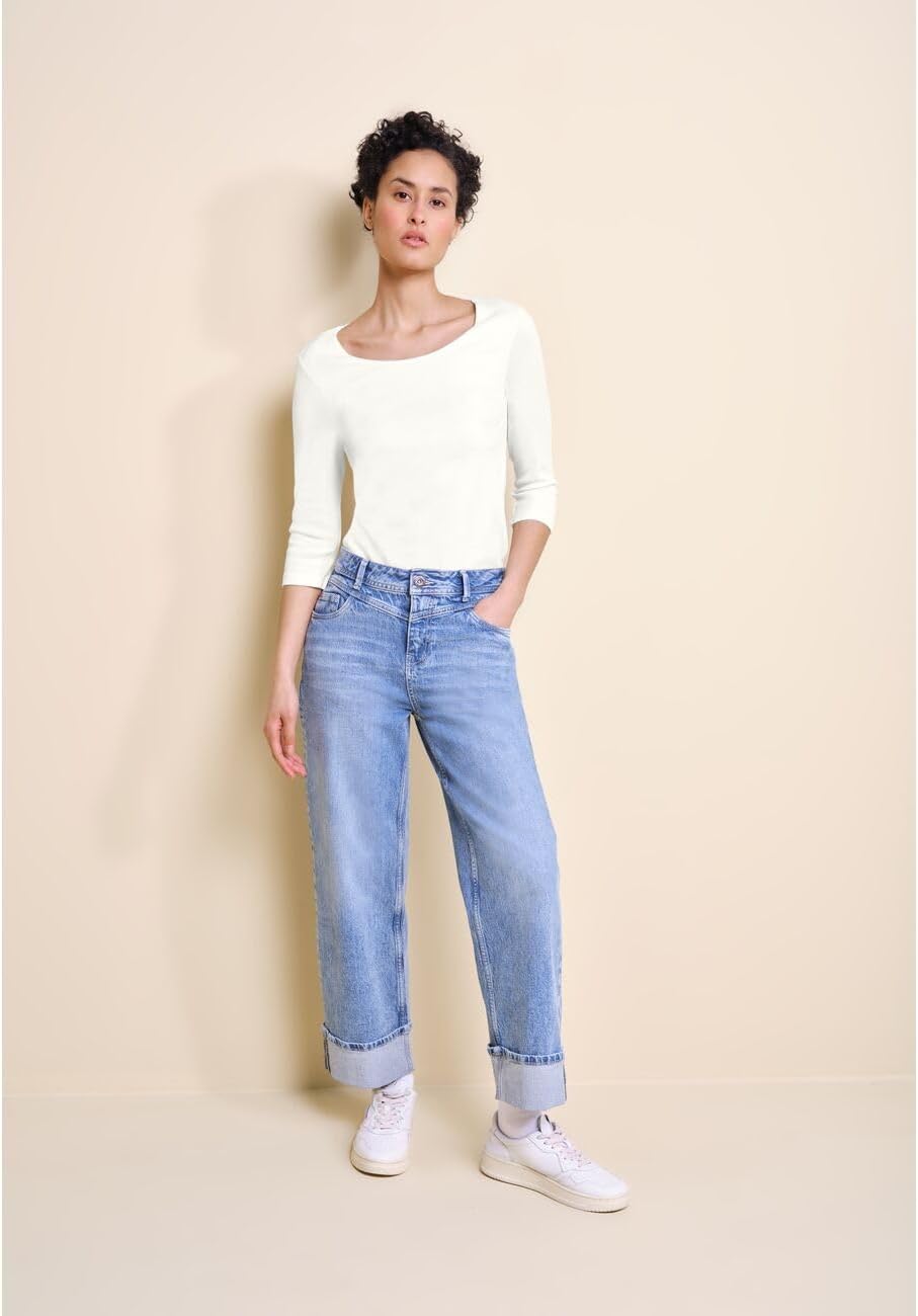 Street One Damen Style Pania T-Shirt 34 Off White, 34 Off White