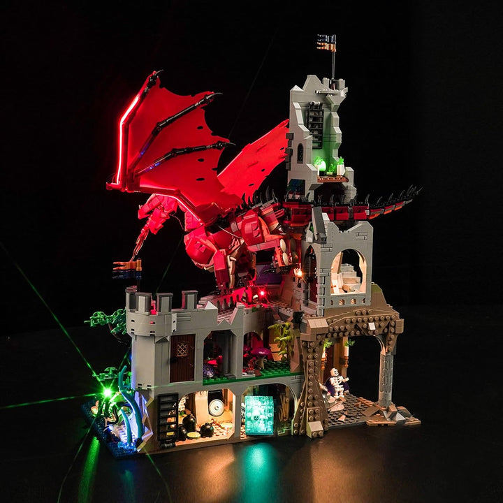 Fernbedienung Licht-Kit für Lego 21348 Dungeons & Dragons: Red Dragon's Tale (Nicht Lego), Led Beleu