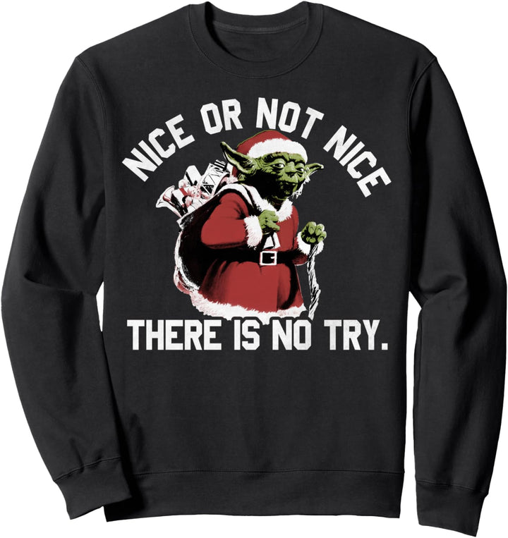 Star Wars Christmas Yoda Nice or Not Nice Sweatshirt