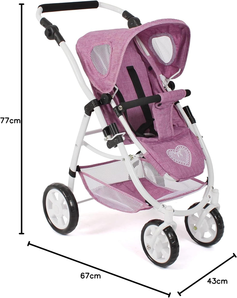 Bayer Chic 2000 - Puppenwagen Emotion All In, 3in1 Puppenwagen-Set bestehend aus Babywanne, Sportsit