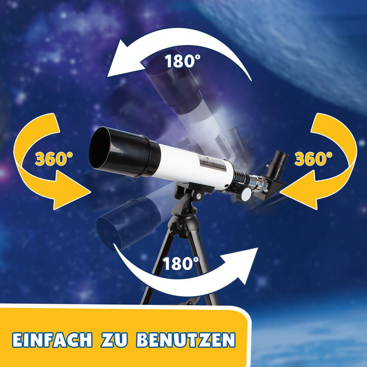 Big Minds - Teleskop Kinder mit Lern-APP| Fernrohr Kinder | Kinder Telescope Astronomy und Terrestri