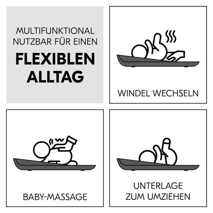 hauck Baby Wickelauflage Change N Clean, Keil Wickeltischunterlage 50 x70 cm, Wickelmatte Schadstoff