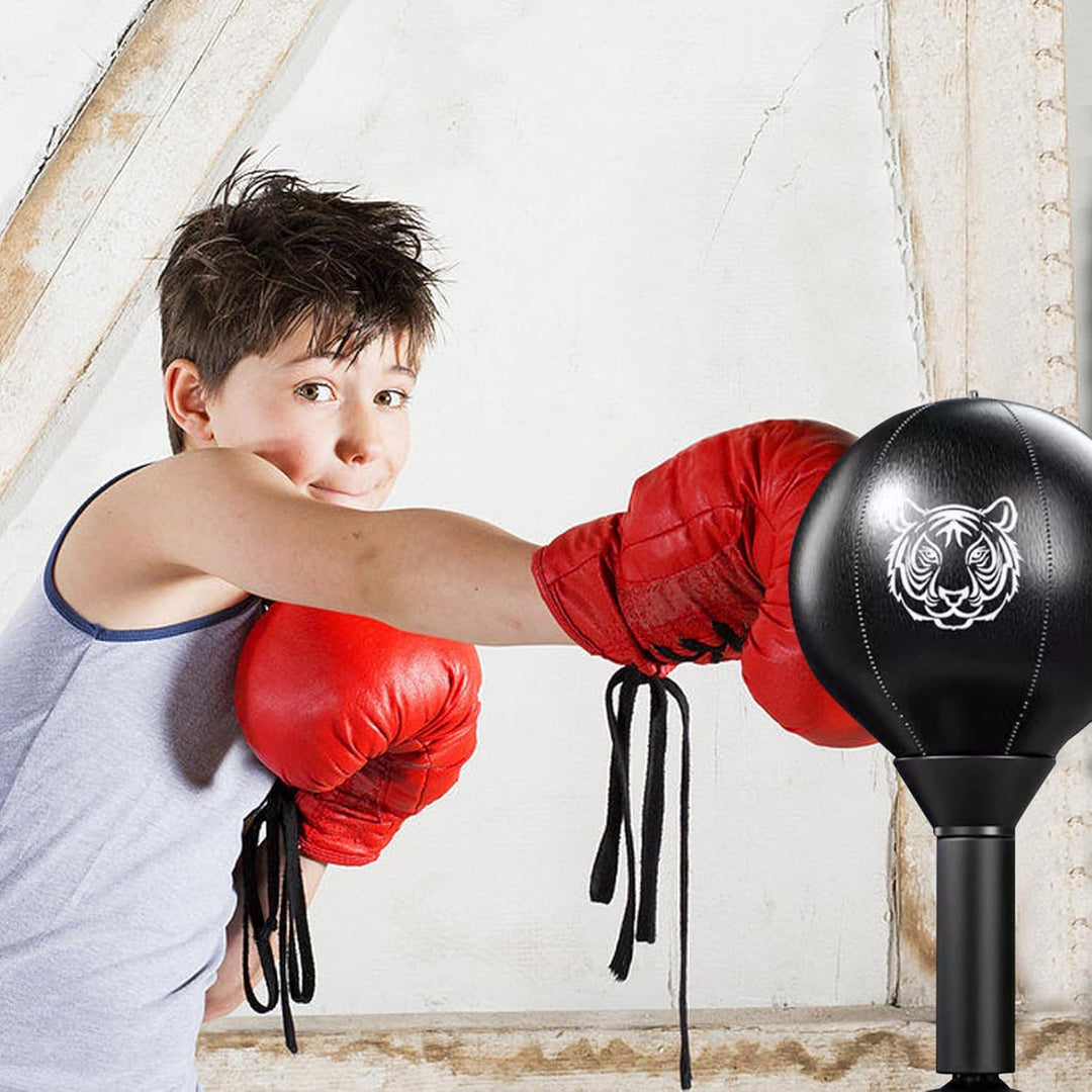 Boxausrüstung, Desktop-Boxsack für Kinder und Erwachsene, stark belastbar, Boxball mit Ständer, Tige