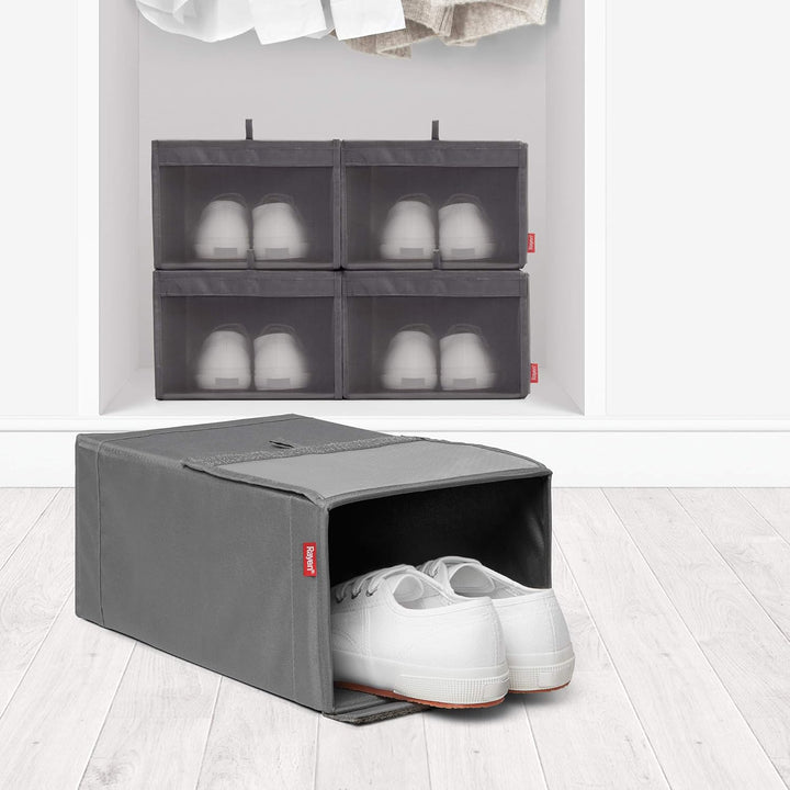Rayen | Stapelbare Schuhboxen | 2er Pack | Klettverschluss | Premium-Serie | Masse: 23 x 34 x 16 cm
