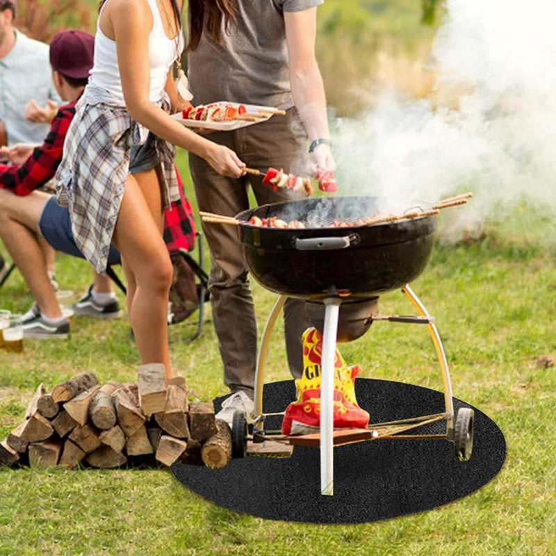 Feuerschale Matte Feuerstelle Matte, 24 Zoll Unter Grill Feuerfeste Unterlage, Hitzebeständige Schut