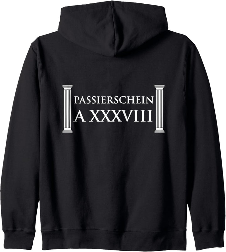 Passierschein A38 Antragsformular Ausgangssperre Demo Kapuzenjacke