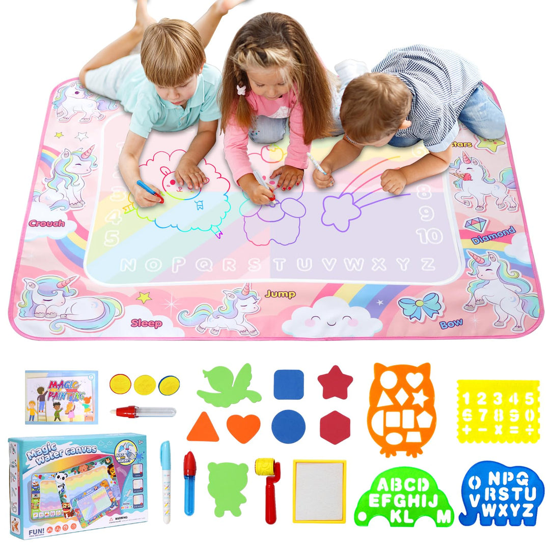 LEcylankEr Wasser Doodle Matte 120x90cm Wassermalmatte (Einhorn), Einhorn