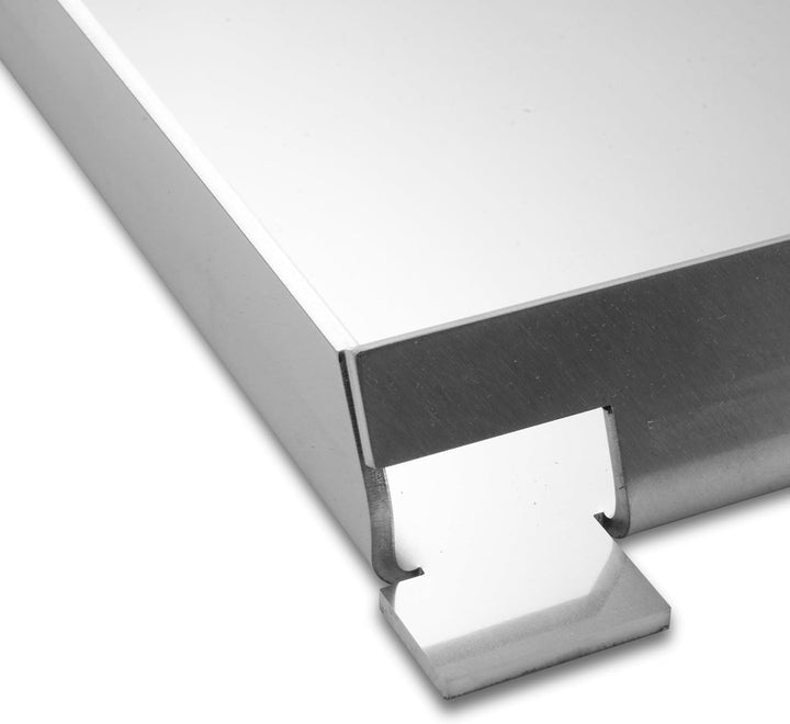 Plancha Edelstahl Grillplatte | passend für Napoleon Rogue (Phantom/SB/SE/RB) - 45x29,5cm | 4mm Mass