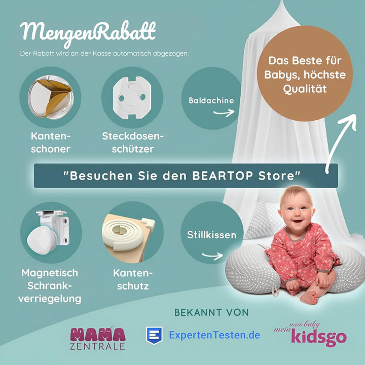 BEARTOP Babywanne Faltbar - Innovatives Design für einfache Aufbewahrung, inkl. Tragetascheneinsatz
