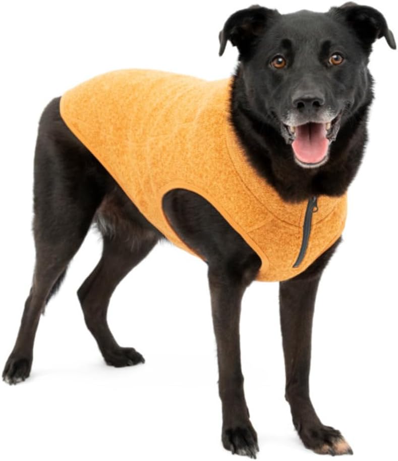 Kurgo Core Hunde-Pullover, Leichtes Fleece, Mit 2-Wege-Reissverschluss, Mit Hundegeschirr kompatibel