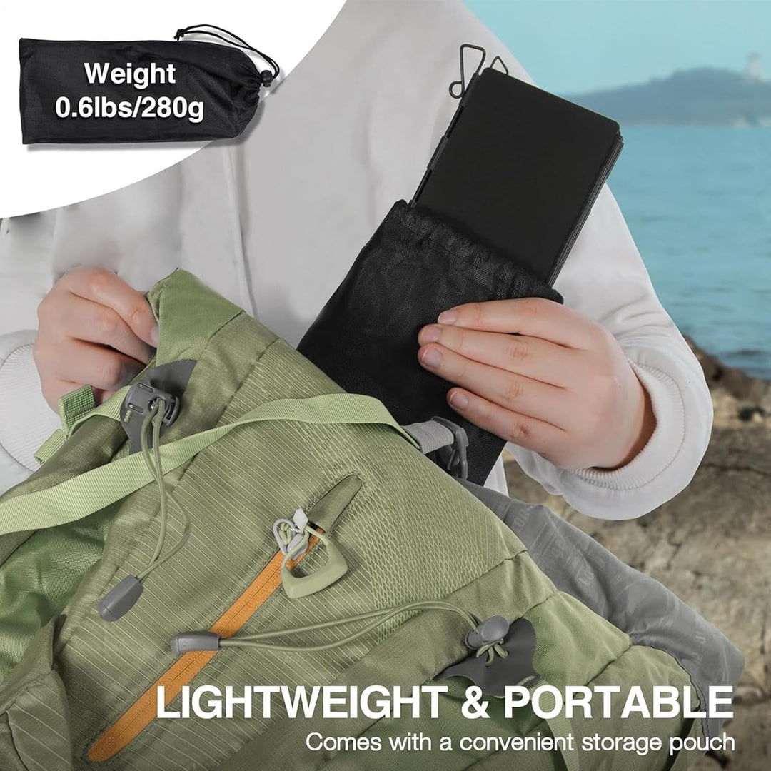Camping Windschutz - Faltbarer 10-Panel Metall Ofen Wind Blocker - Leichtes Grillzubehör mit Aufbewa
