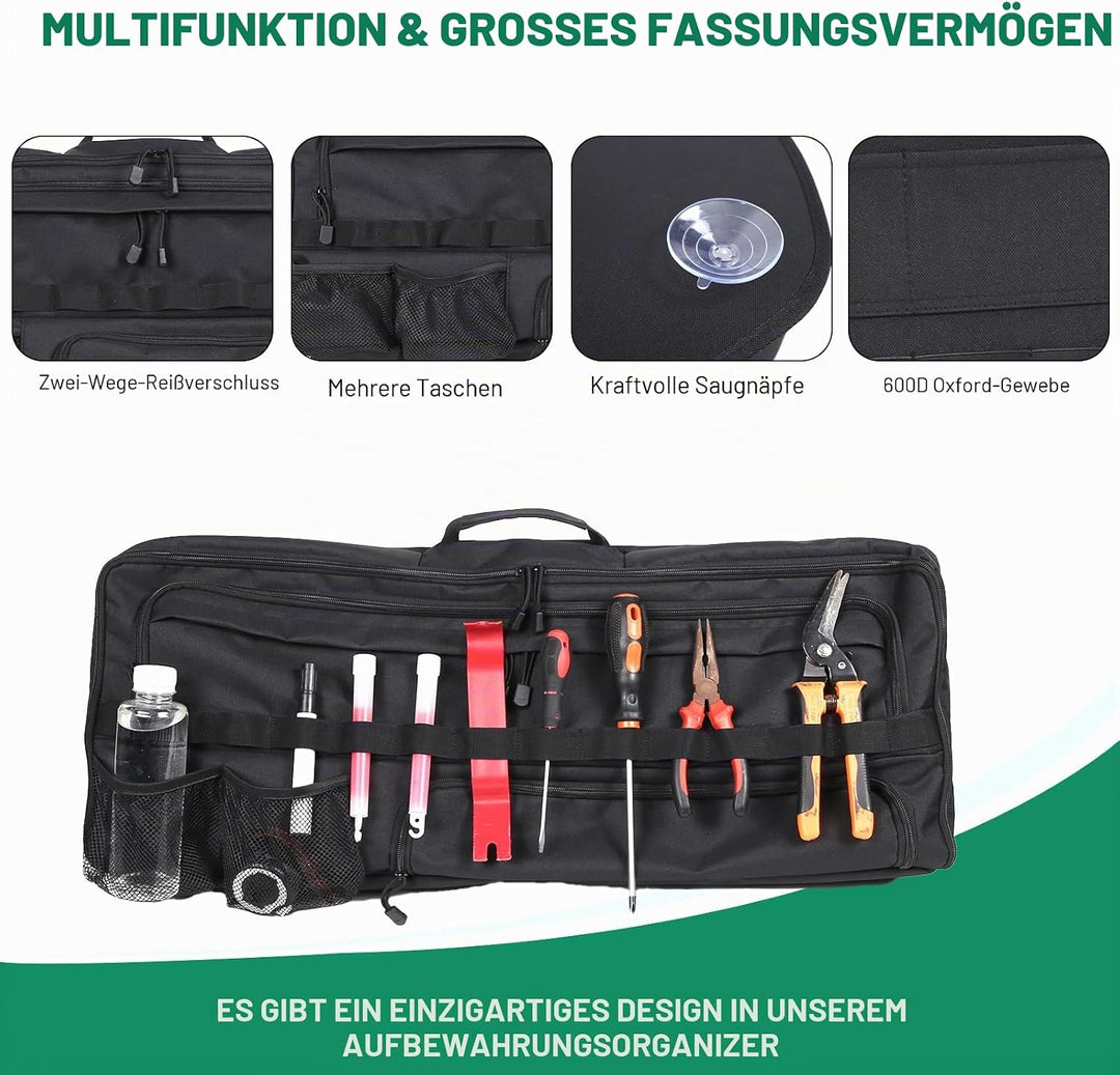 Kofferraum-Aufbewahrungstaschen, kompatibel mit Ineos Grenadier 2020-2024, Schwarz, einfacher Stil,