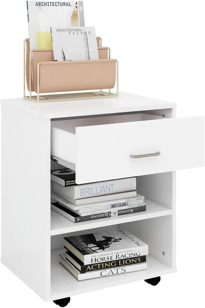 Tidyard Rollschrank Rollcontainer Büroschrank Aktenschrank Bürocontainer Schrank Büro Druckerschrank
