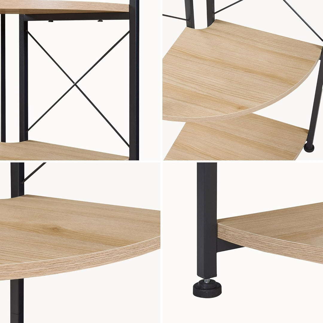 [en.casa] Pflanzregal Ulfborg Eckregal Blumenständer Winkelregal Pflanzentreppe mit 6 Ablagen 160x30