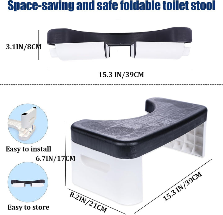 Coldcool Klappbarer Toilettenhocker, Töpfchen Tritthocker mit Duftposition, Badezimmer, Faltbarer Ko