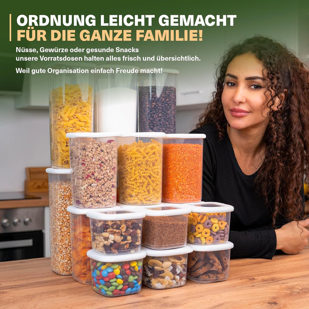 Viwares luftdichte Vorratsdosen mit Deckel | 18er Vorratsbehälter Set | BPA-FREI | Zur Müsli Mehl un