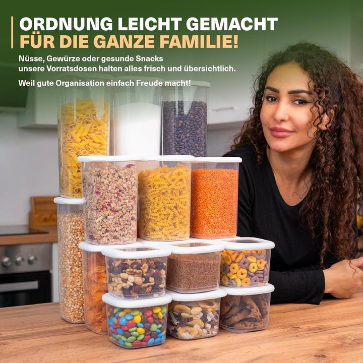 Viwares luftdichte Vorratsdosen mit Deckel | 18er Vorratsbehälter Set | BPA-FREI | Zur Müsli Mehl un