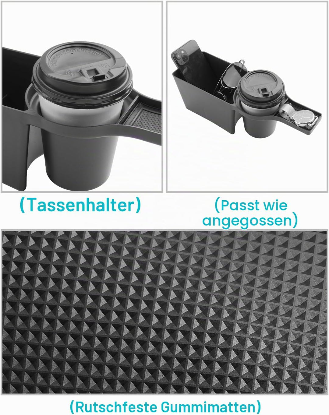 CDEFG Kompatibel mit VW UP GTI/Seat MII/Citigo 2013-2023 Mittelkonsole Organizer Aufbewahrungsbox Au