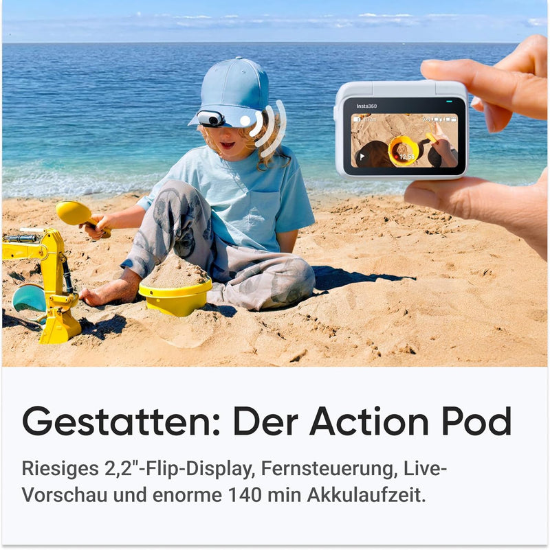 Insta360 GO 3S 64 GB - Tragbare 4K Mini-Kamera, Freihand-POVs, Überall anbringbar, Stabilisierung, 1